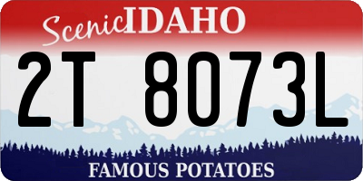 ID license plate 2T8073L