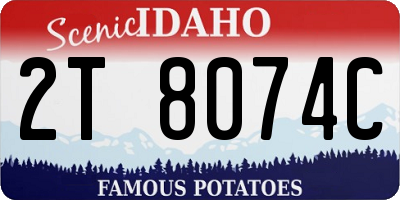 ID license plate 2T8074C