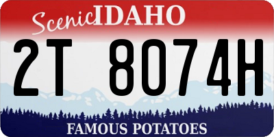 ID license plate 2T8074H