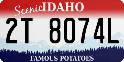 ID license plate 2T8074L