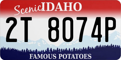 ID license plate 2T8074P