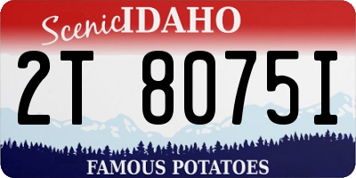 ID license plate 2T8075I