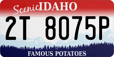 ID license plate 2T8075P