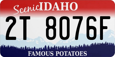 ID license plate 2T8076F
