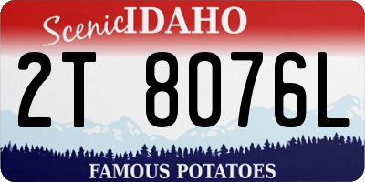 ID license plate 2T8076L