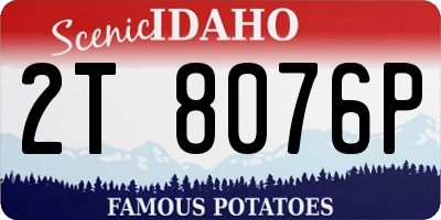 ID license plate 2T8076P