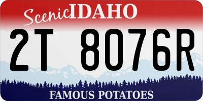 ID license plate 2T8076R