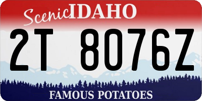 ID license plate 2T8076Z