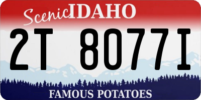 ID license plate 2T8077I
