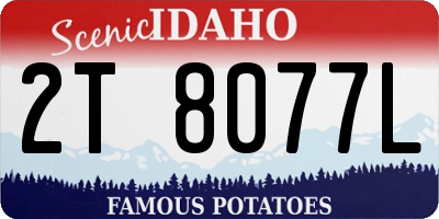 ID license plate 2T8077L
