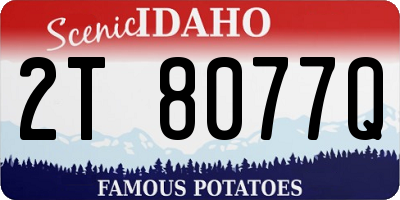 ID license plate 2T8077Q