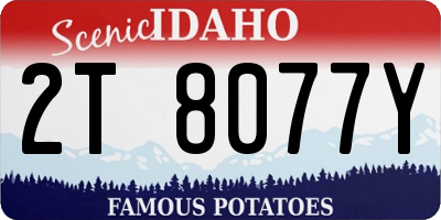 ID license plate 2T8077Y