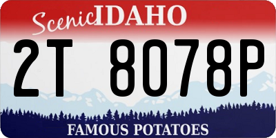 ID license plate 2T8078P