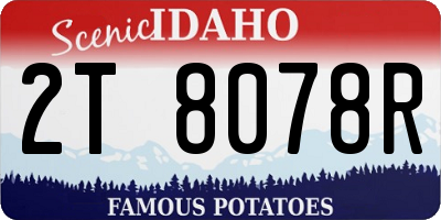 ID license plate 2T8078R