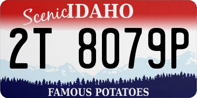 ID license plate 2T8079P
