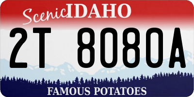 ID license plate 2T8080A