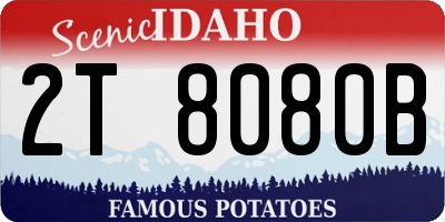 ID license plate 2T8080B