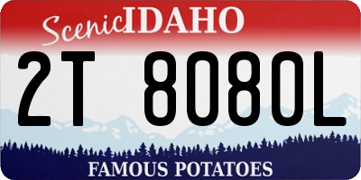 ID license plate 2T8080L