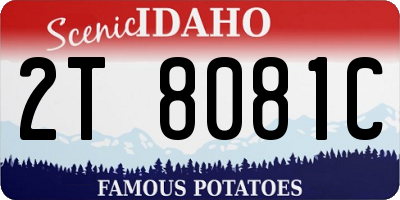 ID license plate 2T8081C