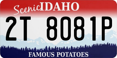 ID license plate 2T8081P