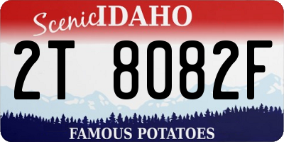 ID license plate 2T8082F