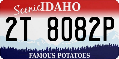 ID license plate 2T8082P