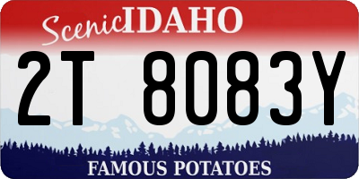 ID license plate 2T8083Y