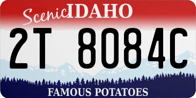 ID license plate 2T8084C