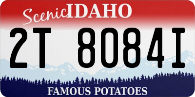 ID license plate 2T8084I