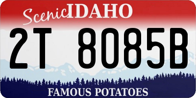 ID license plate 2T8085B
