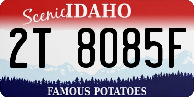 ID license plate 2T8085F