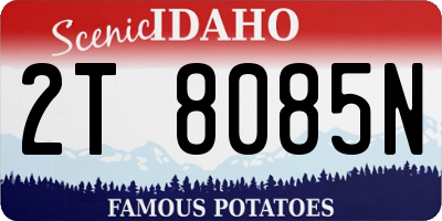 ID license plate 2T8085N