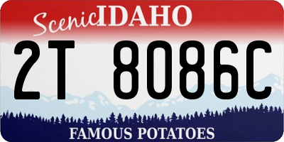 ID license plate 2T8086C