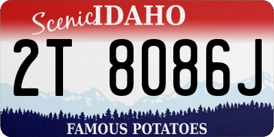 ID license plate 2T8086J