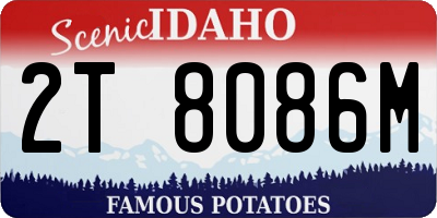 ID license plate 2T8086M