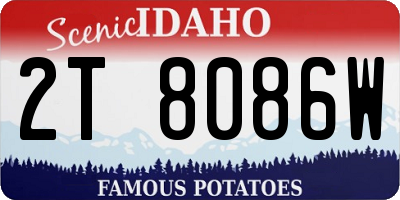 ID license plate 2T8086W