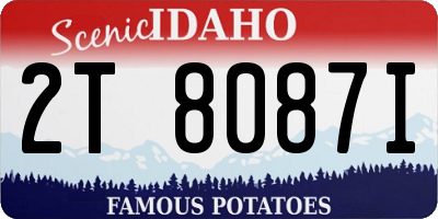 ID license plate 2T8087I