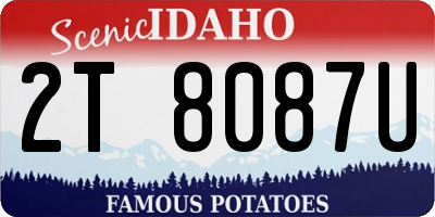 ID license plate 2T8087U