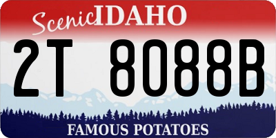 ID license plate 2T8088B