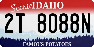 ID license plate 2T8088N