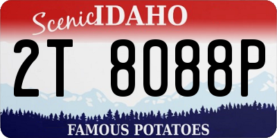 ID license plate 2T8088P