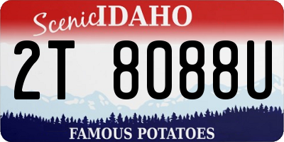ID license plate 2T8088U