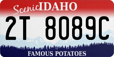 ID license plate 2T8089C