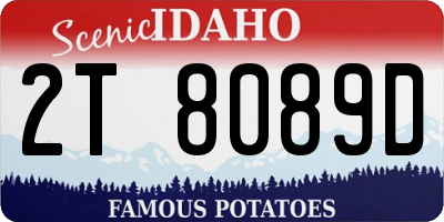 ID license plate 2T8089D