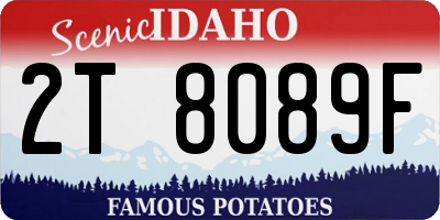 ID license plate 2T8089F