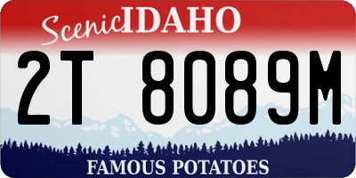 ID license plate 2T8089M