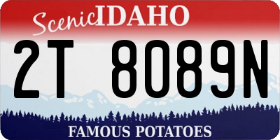 ID license plate 2T8089N