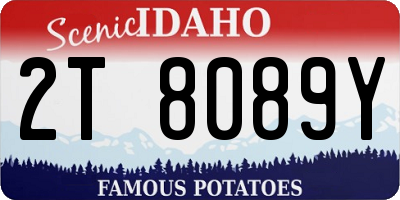 ID license plate 2T8089Y