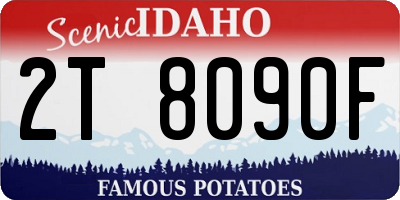 ID license plate 2T8090F