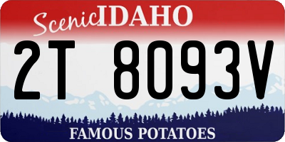 ID license plate 2T8093V